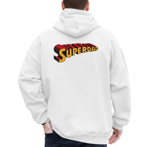 Super Dad Superdad Superhero Dad Men's Hoodie Back Print - Father's Day Fun