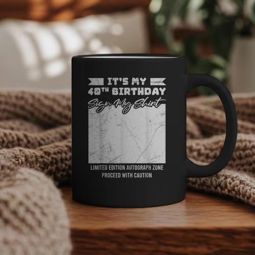 Birthday It's My 40th Birthday Guest Book Birthday Party Graphic Print Coffee Mug - Bookorys AU