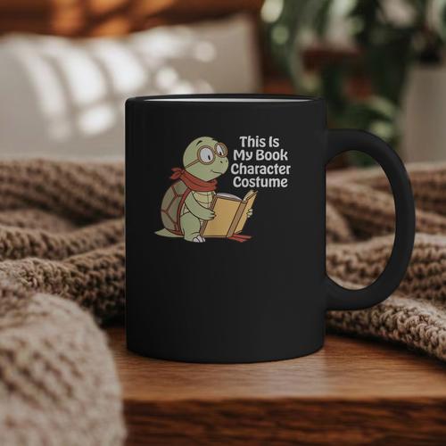 This Is My Book Character Costume Turtle Kids Reading Graphic Print Coffee Mug - Bookorys