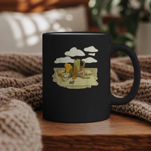 Book Frog Toad Vintage Book Frog Book Frog Reading Book Graphic Print Coffee Mug - Bookorys