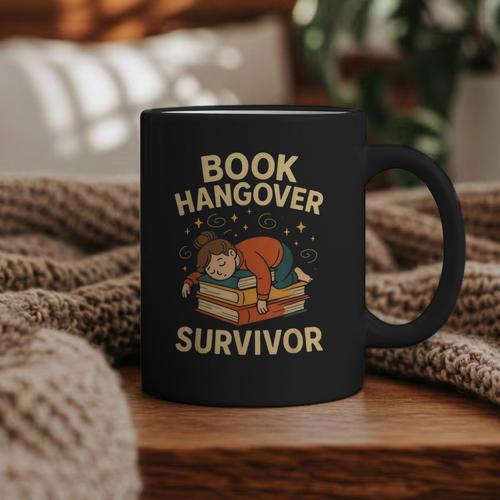 Book Hangover Survivor Reading Humor Librarian Bibliophiles Graphic Print Coffee Mug - Bookorys