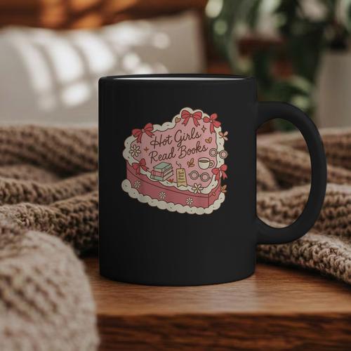 Book Lover Hot Girls Read Books Tee Graphic Print Coffee Mug - Bookorys CA