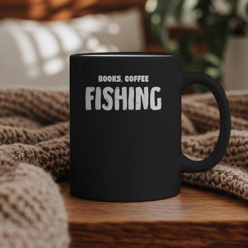 Books Coffee Fishing Graphic Print Coffee Mug - Bookorys AU