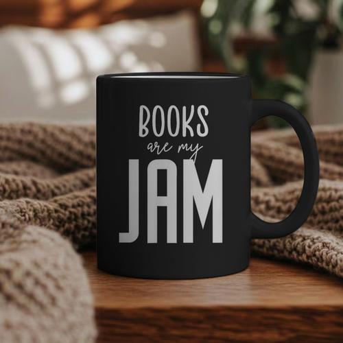 Books Are My Jam Graphic For Introverts Graphic Print Coffee Mug - Bookorys UK