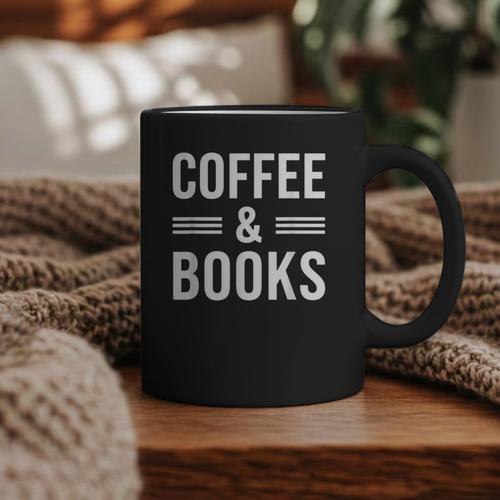 Coffee & Books Lover Coffee And Books Graphic Print Coffee Mug - Bookorys