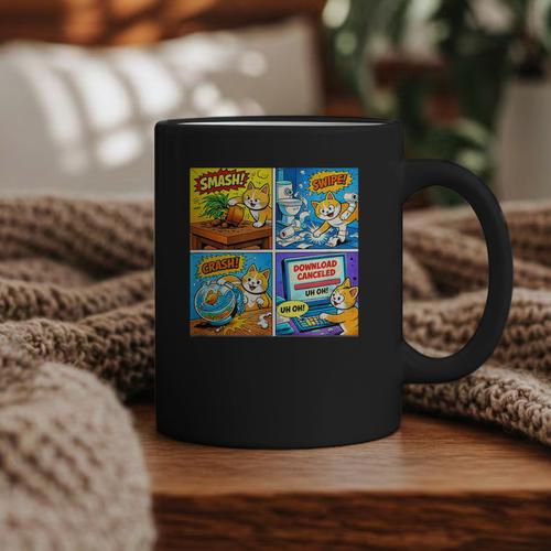 Comic Reader Comic Book Merch Vintage Reading Comic Books Graphic Print Coffee Mug - Bookorys UK