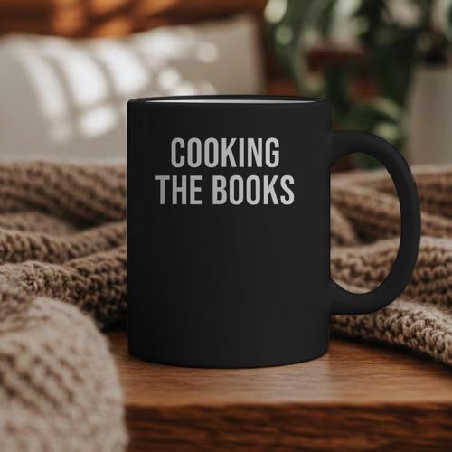 Cooking The Books Graphic Print Coffee Mug - Bookorys UK