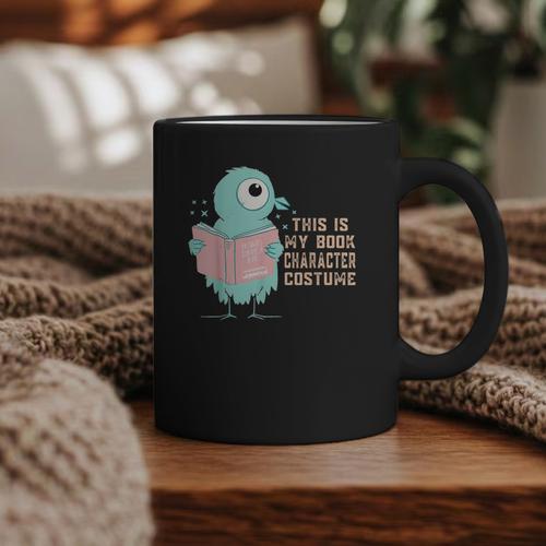 Cute Pigeon This Is My Book Character Costume For Reading Graphic Print Coffee Mug - Bookorys