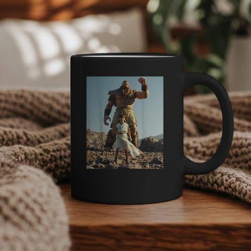 David And Goliath Bible Book Of Samuel King David Graphic Print Coffee Mug - Bookorys CA