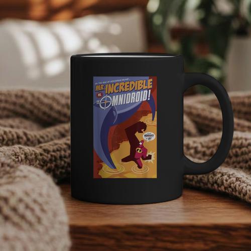 Disney Pixar The Incredibles Omnidroid Comic Book Cover Graphic Print Coffee Mug - Bookorys