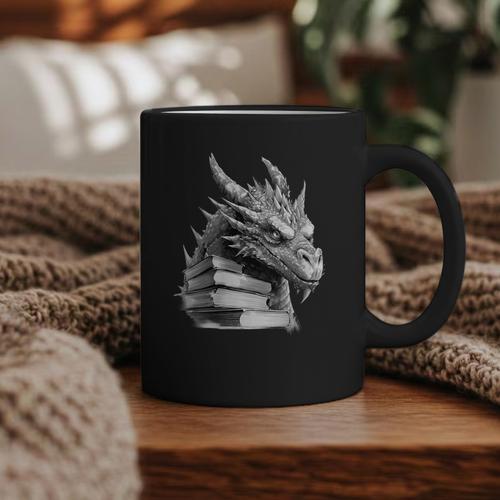 Dragon Book Graphic Print Coffee Mug - Bookorys AU