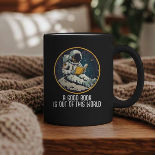 Good Book Is Out Of This World Space Reading Lover Graphic Print Coffee Mug - Bookorys CA