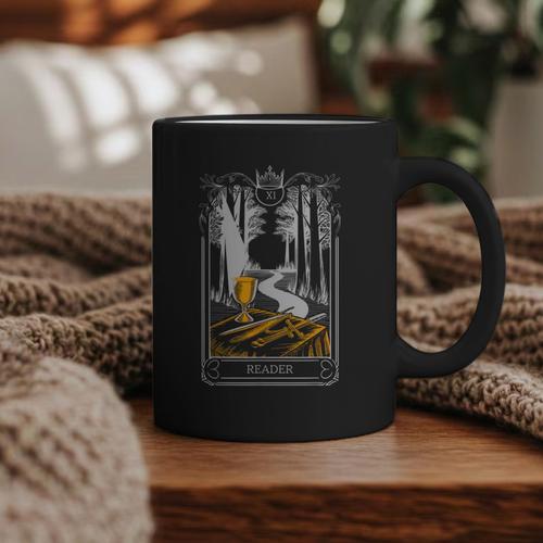 Gothic Book Lover Skeleton Graphic Print Coffee Mug - Bookorys DE