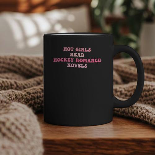 Hot Girls Read Hockey Romance Novels Book Lovers Graphic Print Coffee Mug - Bookorys CA