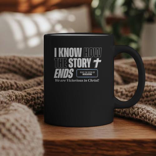 I Know How The Story Ends Book Of Revelation Jesus Is King Graphic Print Coffee Mug - Bookorys