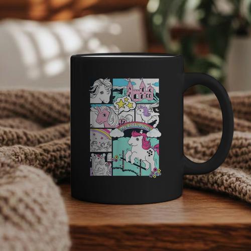 My Little Pony Classic Vintage Rainbow Castle Comic Book Graphic Print Coffee Mug - Bookorys