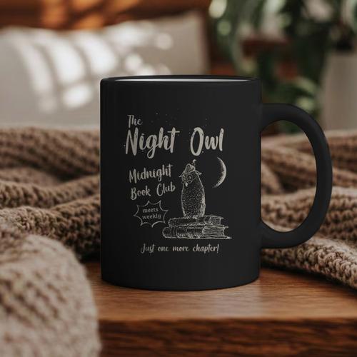 Night Owl Book Club Bookish Book Lover Tee Graphic Print Coffee Mug - Bookorys AU