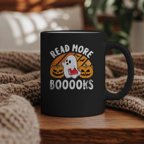 Read More Books Teacher Halloween Men Women Graphic Print Coffee Mug - Bookorys UK