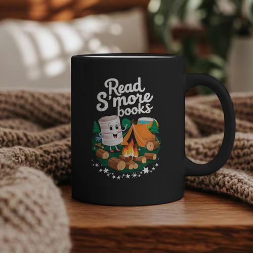 Read S'More Books Around Campfire National Book Week Graphic Print Coffee Mug - Bookorys