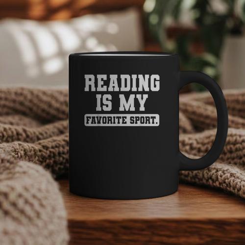 Reading Is My Favorite Sport Book Lover Reader Graphic Print Coffee Mug - Bookorys