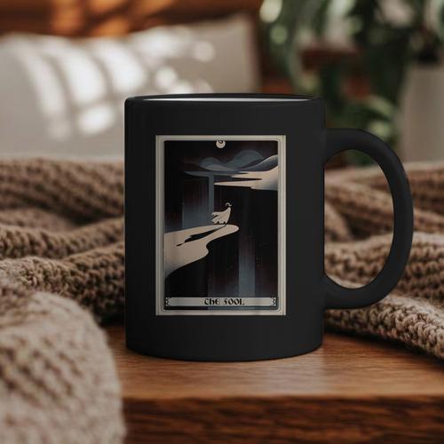 Tarot Cards Guide Book Esoteric Mysticism Clothing The Fool Tarot Card -Adults & Kids Small Short Sleeve Crew Neck Classic Fit Graphic Print Coffee Mug - Bookorys