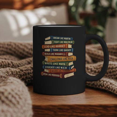 History Month Dream Like Martin Books Men Women Kids Graphic Print Coffee Mug - Bookorys