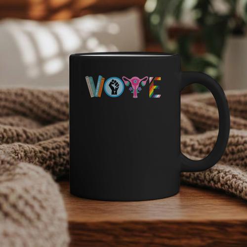 Vote Reproductive Right BLM Political Activism Lgbtq Book Graphic Print Coffee Mug - Bookorys DE