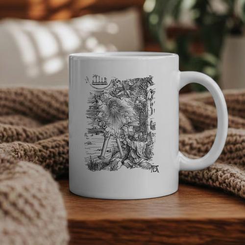 Apocalypse St John Devours The Book 1498 DüRer Angels Graphic Print Coffee Mug - Bookorys UK
