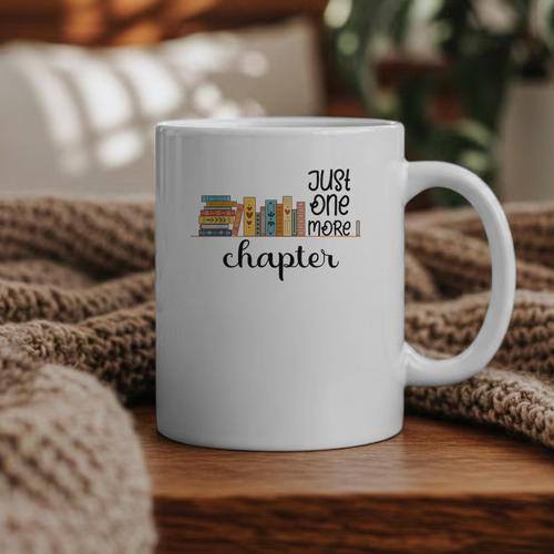 Bookworm Woman Reading Fiction Novels Library Book Store Graphic Print Coffee Mug - Bookorys UK