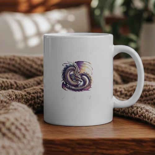 Dragon Fantasy Book Lover And Apparel Probably Reading About Dragons Graphic Print Coffee Mug - Bookorys