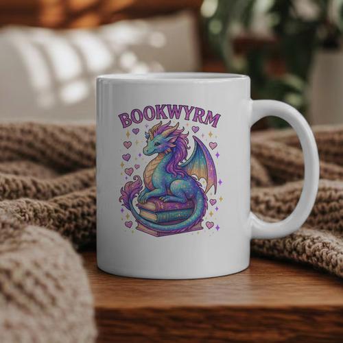 Just a Girl Who Loves Dragons And Books Graphic Print Coffee Mug - Bookorys AU
