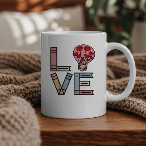 Love Books Reading Graphic Print Coffee Mug - Bookorys