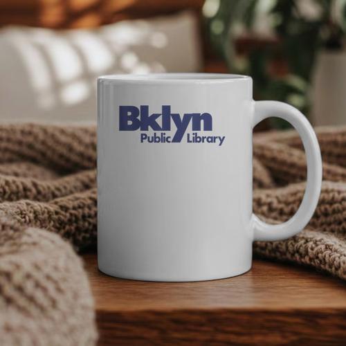 Retro Brooklyn Public Library NY New York Book Lover Graphic Print Coffee Mug - Bookorys CA