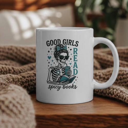 Romance Reader Good Girls Read Spicy Books Halloween Costume Graphic Print Coffee Mug - Bookorys