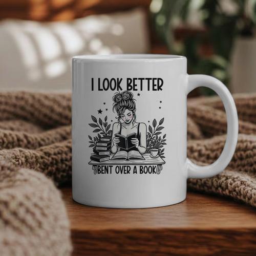 Smutty Spicy Book Smut Reader I Look Better Bent Over A Book Graphic Print Coffee Mug - Bookorys DE