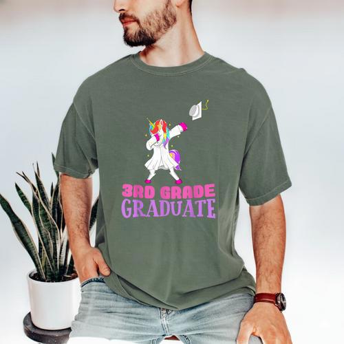 3rd Grade Graduation Unicorn End Of Year Third Men's Comfort Colors T-Shirt - Best Gift Smart