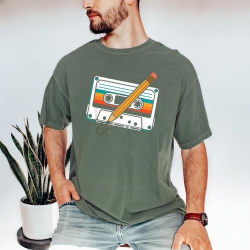 80 S 80s 90s Cassette Tape Nostalgia Retro Band Men's Comfort Colors T-Shirt - Figerry
