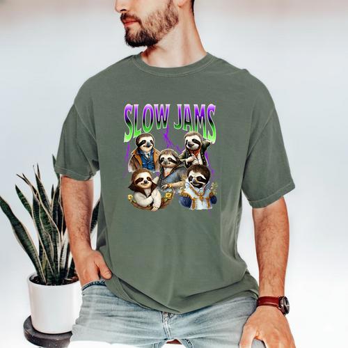 90s Style Bootleg Trendy Sloth Design For Introverts Men's Comfort Colors T-Shirt - Raresse