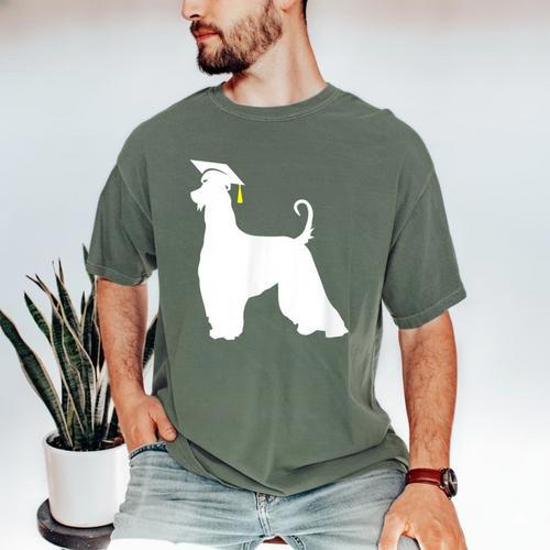 Afghan Hound Graduation Dog Graduate Men Women Kids Men's Comfort Colors T-Shirt - Best Gift Smart