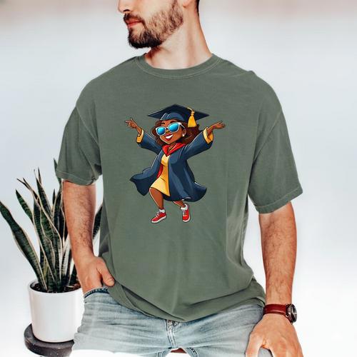 African American Woman Girl Graduation Class Men's Comfort Colors T-Shirt - Best Gift Smart