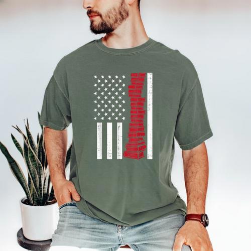 America Flag Read Book Reading Librarian Men Women Kids Men's Comfort Colors T-Shirt - Bookorys CA