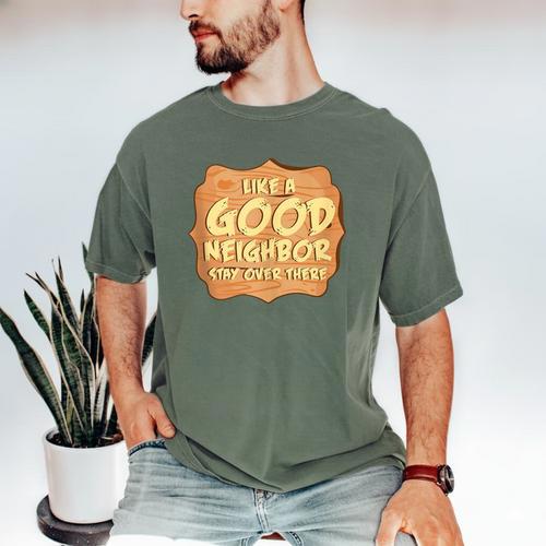 Antisocial Like A Good Neighbor Stay Over There Introvert Men's Comfort Colors T-Shirt - Raresse