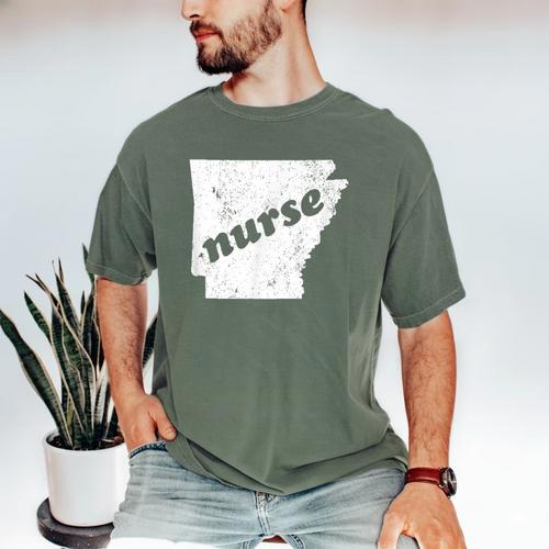 Arkansas Nursing Nurse Graduation Men's Comfort Colors T-Shirt - Best Gift Smart