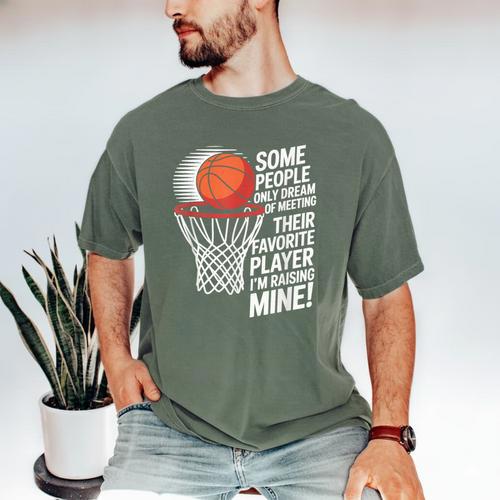 Basketball Mom Or Dad Basketball Parent Men's Comfort Colors T-Shirt - Father's Day Fun