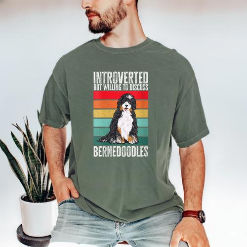 Bernedoodle Dog Introvert Bernedoodle Men's Comfort Colors T-Shirt - Raresse