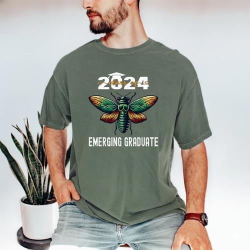 Biology Class Of 2024 Emerging Graduation For Him Men's Comfort Colors T-Shirt - Best Gift Smart