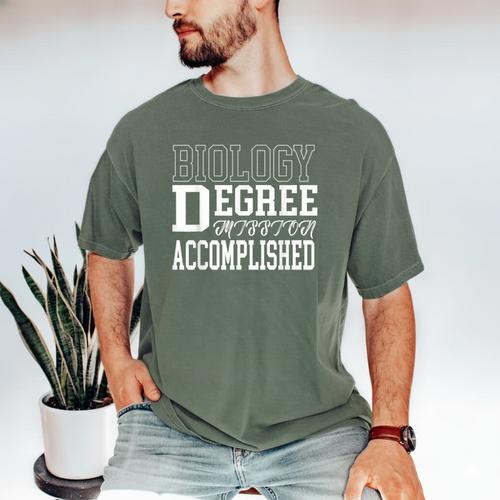Biology Degree For College Graduation Tee Shirt T-Shirt Men's Comfort Colors T-Shirt - Best Gift Smart