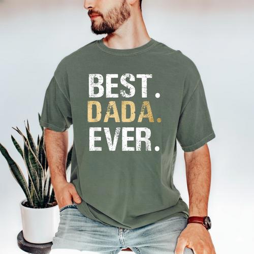 Birthday Fathers Day Christmas For Dada Dada From Granddaughter Grandson Best Dada Men's Comfort Colors T-Shirt - Father's Day Fun
