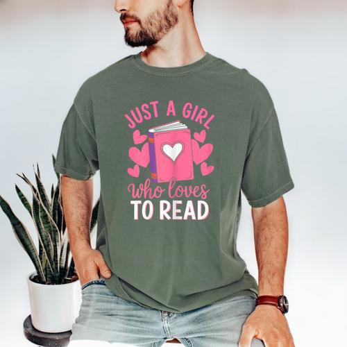 Bookworm Just A Girl Who Loves To Read Men's Comfort Colors T-Shirt - Bookorys
