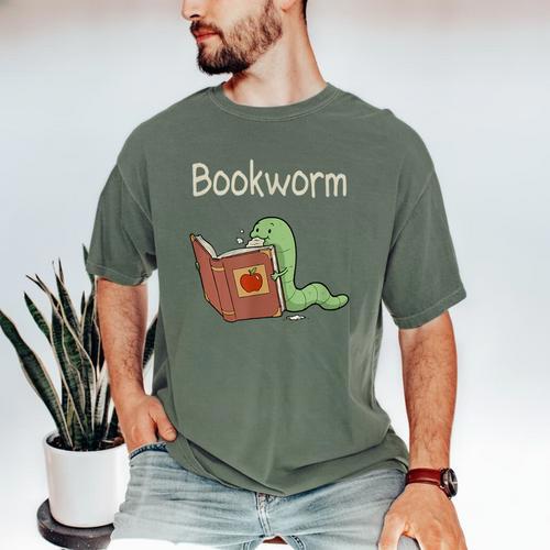 Bookworm Worm Reading Book Lover Read Books Librarian Men's Comfort Colors T-Shirt - Bookorys